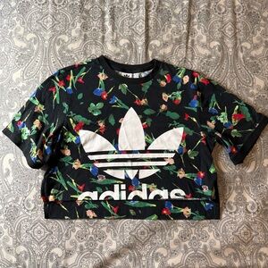 Adidas Cropped Floral Tee